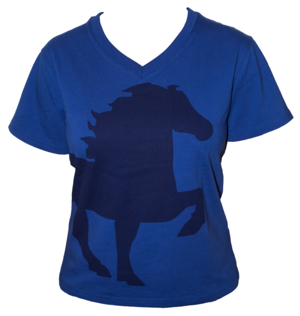 T-shirt med islandsk hest Blå
